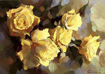 Оригинал схемы вышивки «Желтые розы» (№660521)