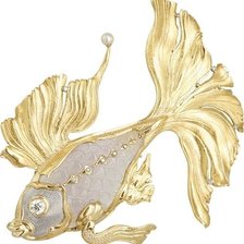 Оригинал схемы вышивки «золотая рыбка» (№667644)