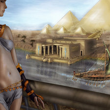 Схема вышивки «Клеопатра и пирамиды»
