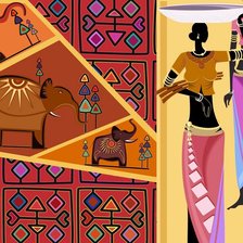 Схема вышивки «пано африканки»