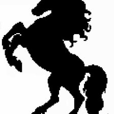 Схема вышивки «Лошадь на дыбах»