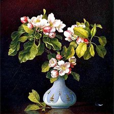 Оригинал схемы вышивки «ветка яблони в вазе» (№676489)