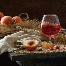 Схема вышивки «Персики с вином»