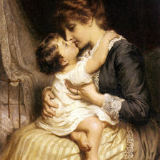 Схема вышивки «женщина с ребенком - 2»