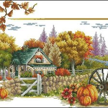 Схема вышивки «Осенний пейзаж»