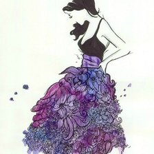 Схема вышивки «Цветочное платье»
