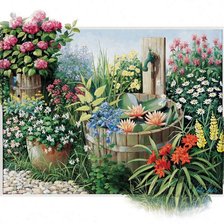 Схема вышивки «Красивый садик»