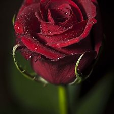 Схема вышивки «бархатистая роза в россе»