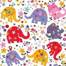 Схема вышивки «Веселые слоники 2»