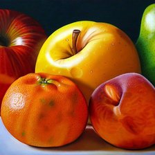 красочные фрукты