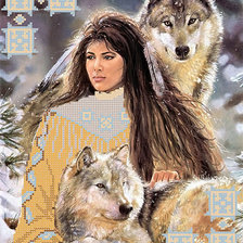 Схема вышивки «с волками»