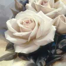 Оригинал схемы вышивки «белые розы» (№695676)