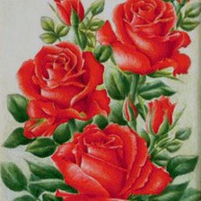 Схема вышивки «алые розы»