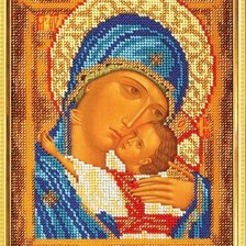 Оригинал схемы вышивки «Богородица Милующая» (№700843)