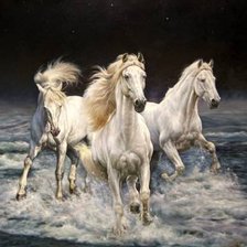 Схема вышивки «ночные кони»