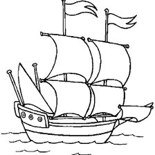 Схема вышивки «кораблик»