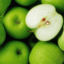 Схема вышивки «Зелёные яблоки»