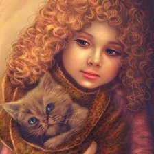 Девочка с котиком