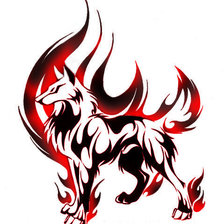 Схема вышивки «огненный пес»