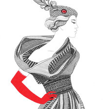 Схема вышивки «женский образ»