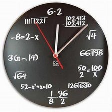 Схема вышивки «часы для математика»
