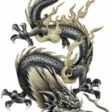 Схема вышивки «чёрный дракон»