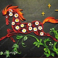 Схема вышивки «красный конь»
