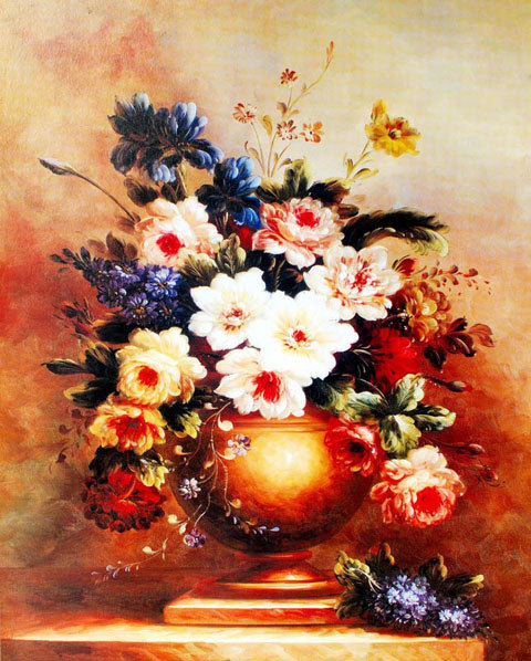 рисованные цветы-10 - цветы, винтаж, рисунок, розы, натюрморт, живопись - оригинал