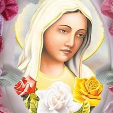 Схема вышивки «Virgen Maria con Rosa»