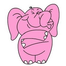 Схема вышивки «розовый слоник»