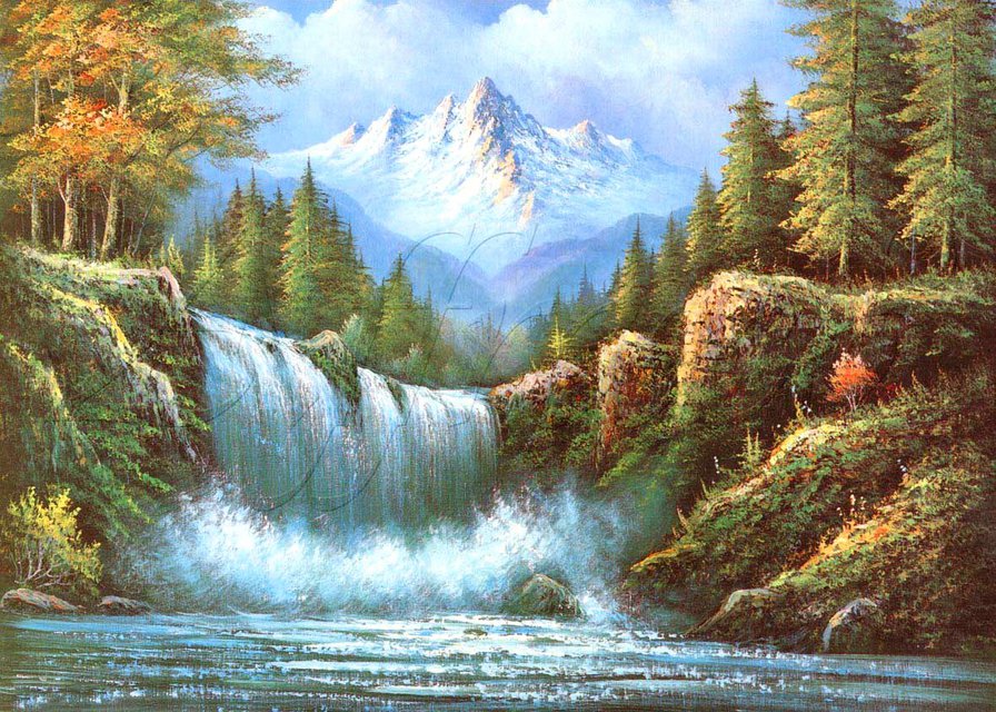 водопад - природа, пейзаж, водопад - оригинал