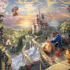 Схема вышивки «"Beauty and the Beast Falling in Love"»