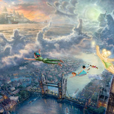 Схема вышивки «"Tinker Bell and Peter Pan Fly to Neverland"»