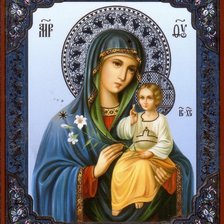 Схема вышивки «Иконы Богородицы Девы Марии Матери Божьей неувядаемый цвет2»