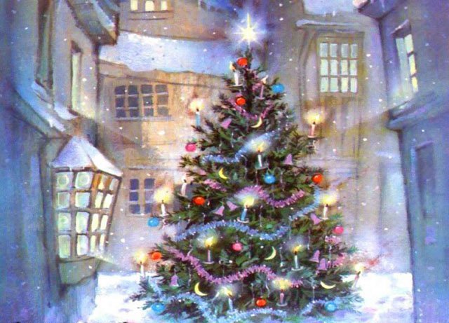 С новым годом - новый год, санта-клаус, елка, рождество - оригинал