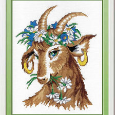 Схема вышивки «коза-краса»