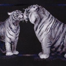Оригинал схемы вышивки «тигриная любовь» (№749256)