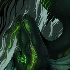 Схема вышивки «Зелёный дракон»