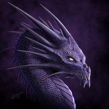 Оригинал схемы вышивки «Фиолетовый дракон» (№761180)