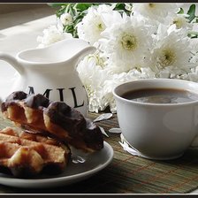 Схема вышивки «Чашка кофе завтрак на кухню»