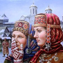 Схема вышивки «Славянские девицы»
