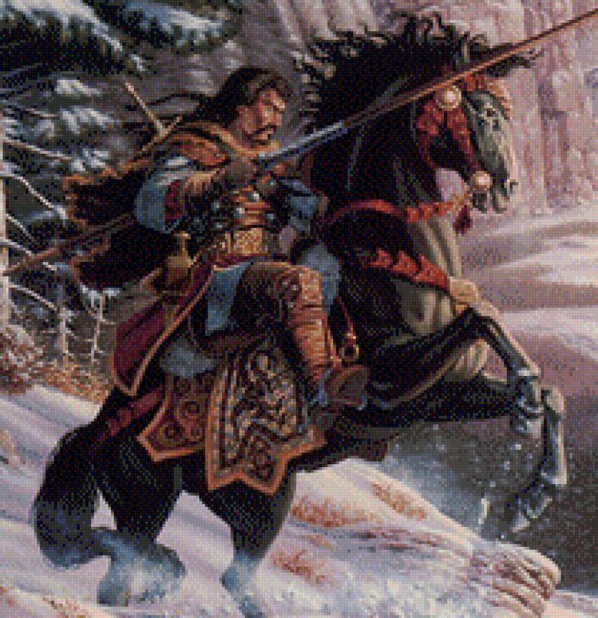 Воин на коне - всадник, воин - предпросмотр