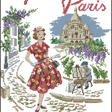Оригинал схемы вышивки «Парижанка» (№786219)
