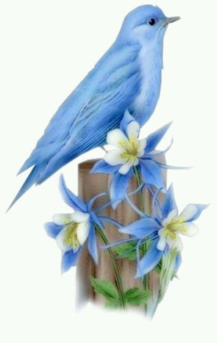 райская птичка - птицы, цветы - оригинал