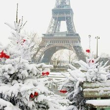 Схема вышивки «зима в Париже»