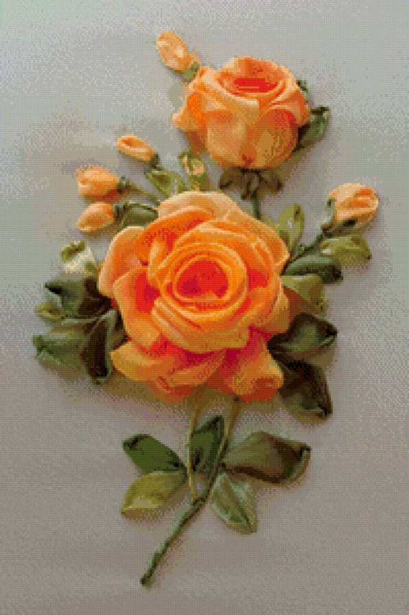 миниатюра-желтая роза - букет, розы - предпросмотр