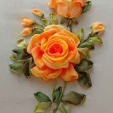 Схема вышивки «миниатюра-желтая роза»