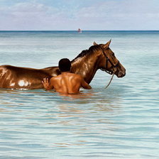 Схема вышивки «купание коня»