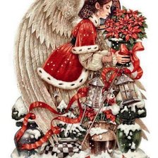 Схема вышивки «angel de navidad ruso»