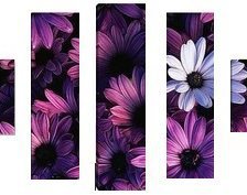 Схема вышивки «триптих цветы»